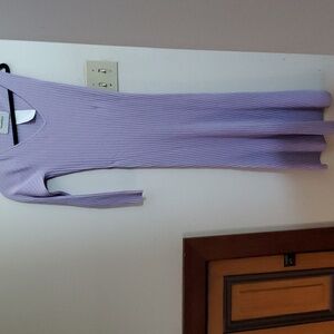 Sz L NWT $640 Wedlelbirn ribbed one sleeve dress